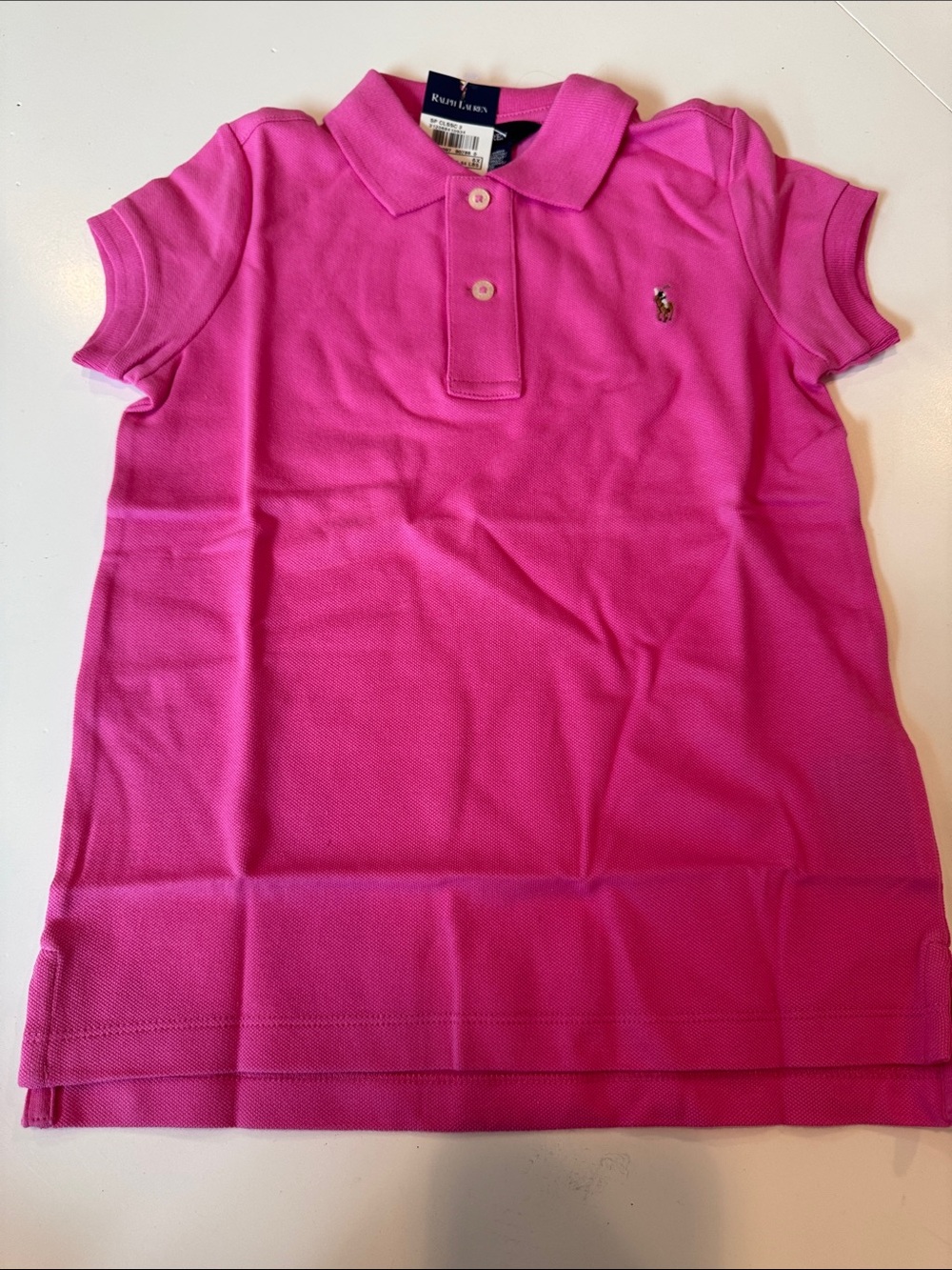 Ralph Lauren Girls' Hot Pink Polo Shirt